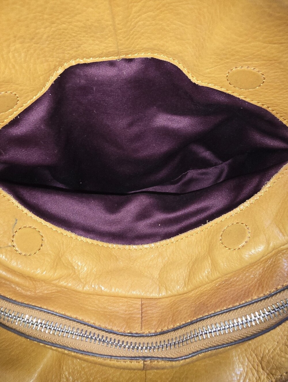 B. Makowsky Yellow Leather Shoulder Bag- Rehab Project - Picture 11 of 13